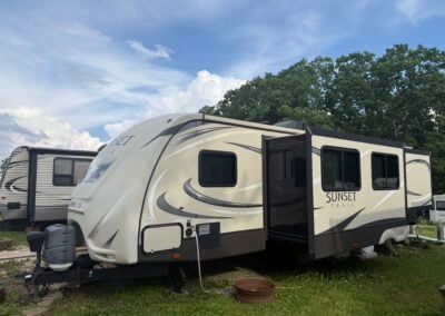 Outside of Camper with 2 slides