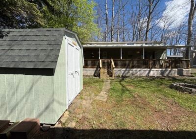 shed deck hard awning and park model exterior