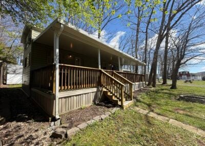 park model deck hard awning