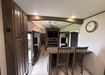 kitchen and living room